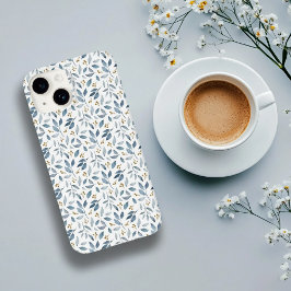 Funda Para iPhone 14 De Case-Mate Patrón botánico de acuarela azul