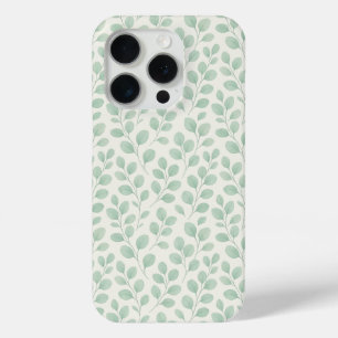 Funda Para iPhone 15 Pro Patrón botánico de eucalipto