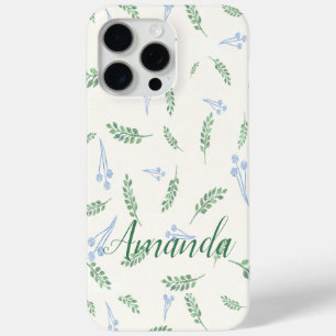 Funda Para iPhone 15 Pro Max Patrón botánico de eucalipto y dientes de león
