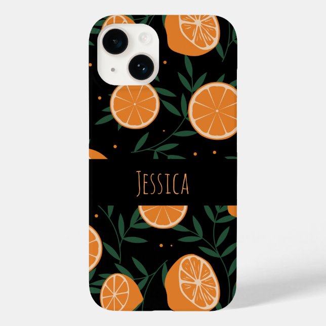 Funda De Case-Mate Para iPhone Patrón botánico de frutas de verano moderno (Reverso )