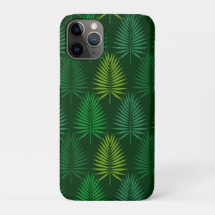 Funda Para iPhone 11 Pro Patrón botánico de hojas de palma verdes