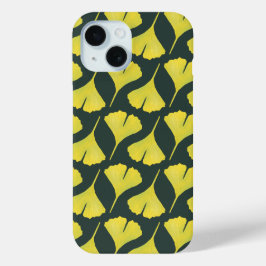 Funda Para iPhone 15 Patrón botánico de la naturaleza de la hoja de gin