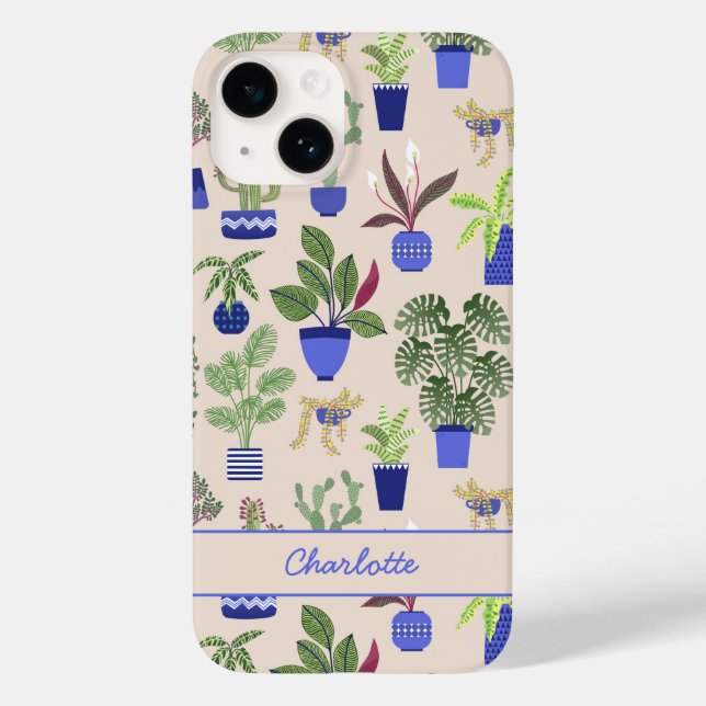 Funda De Case-Mate Para iPhone Patrón Cactus personalizado (Reverso )