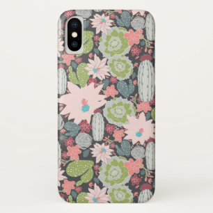 Funda Para iPhone X Patrón Cactus Succulent Plants