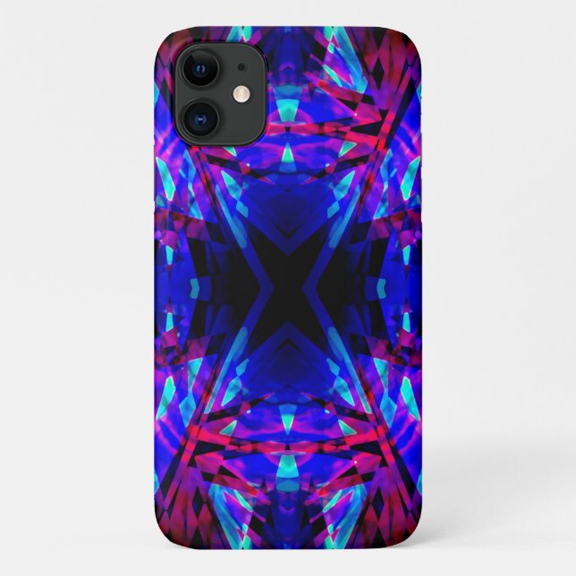 Funda De Case-Mate Para iPhone Patrón caleidoscopio azul y rojo (Reverso)