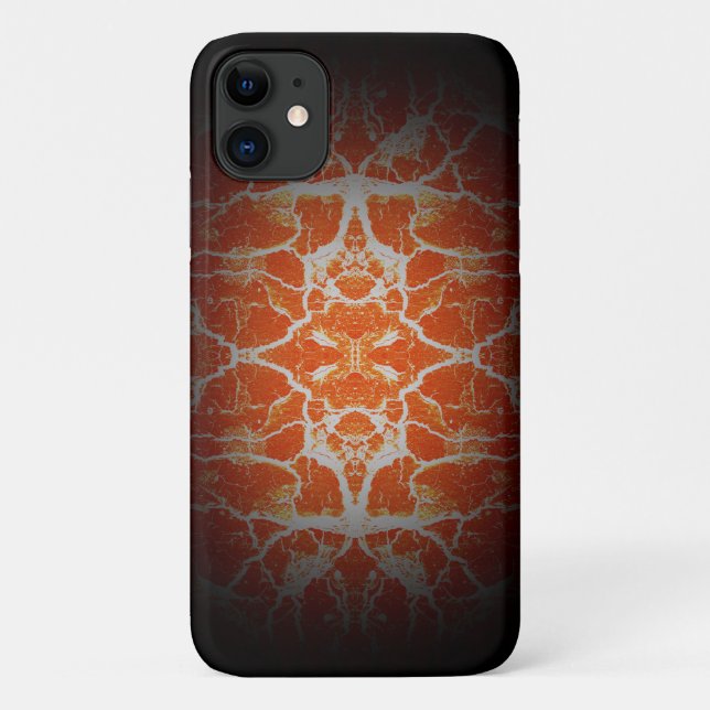 Funda De Case-Mate Para iPhone patrón caleidoscopio naranja (Reverso)