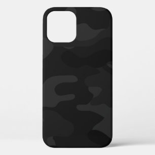 Funda Para iPhone 12 Patrón Camo negro y gris