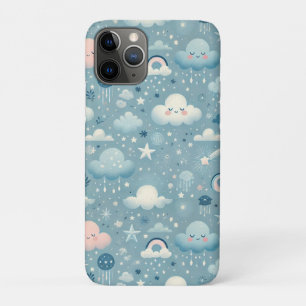 Funda Para iPhone 11 Pro Patrón caprichoso de cielo con nubes, estrellas - 