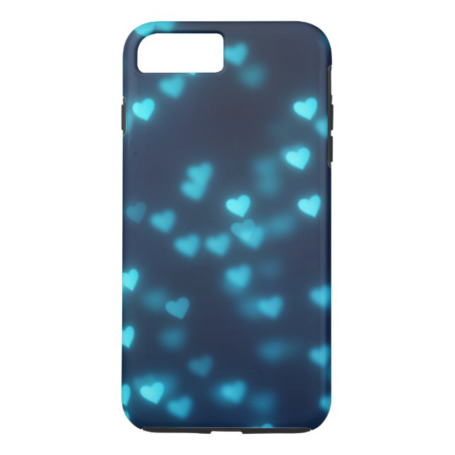 Funda De Case-Mate Para iPhone Patrón cardíaco azul brillante (Reverso)
