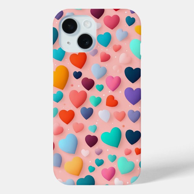 Funda De Case-Mate Para iPhone Patrón cardíaco multicolor (Reverso )
