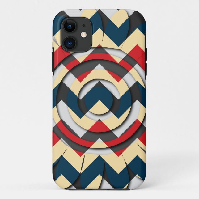 Funda De Case-Mate Para iPhone Patrón Chevron Zigzag moderno (Reverso)
