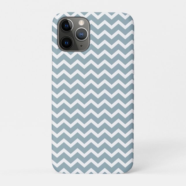 Funda De Case-Mate Para iPhone Patrón Chevrons azul en polvo (Reverso)