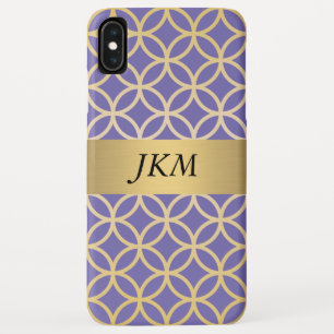 Funda Para iPhone XS Max Patrón circular dorado púrpura