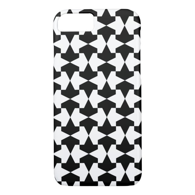 Funda De Case-Mate Para iPhone Patrón clásico de mamelucos musulmanes negros y bl (Reverso)
