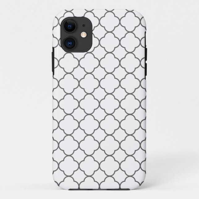 Funda De Case-Mate Para iPhone Patrón clásico de quatrefoil (Reverso)