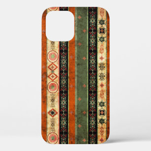 Funda Para iPhone 12 Patrón Colorido De La Étnica Boho Grunge.