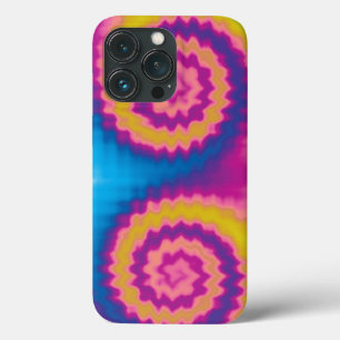 Funda Para iPhone 13 Pro Patrón colorido del giratorio retro de tie dye gro