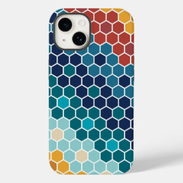 Funda Para iPhone 14 De Case-Mate Patrón colorido del hexágono del mosaico floral