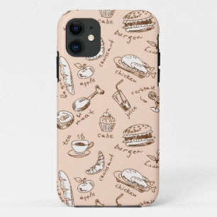 Funda Para iPhone 11 Patrón con alimento