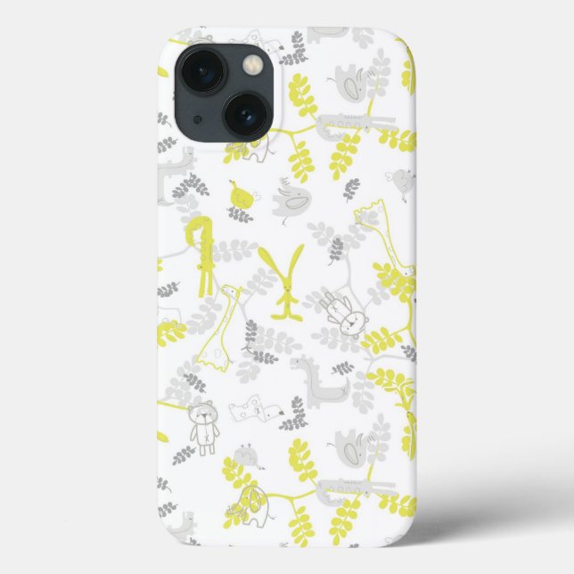 Funda De Case-Mate Para iPhone patrón con animales de bebé 2 (Reverso)