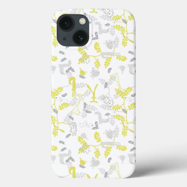 Funda De Case-Mate Para iPhone patrón con animales de bebé 2 (Reverso)