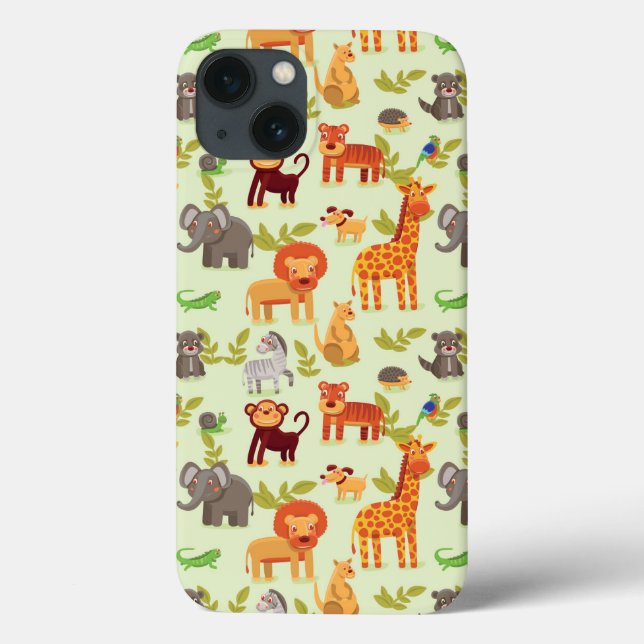 Funda De Case-Mate Para iPhone Patrón con animales Personalizados (Reverso)
