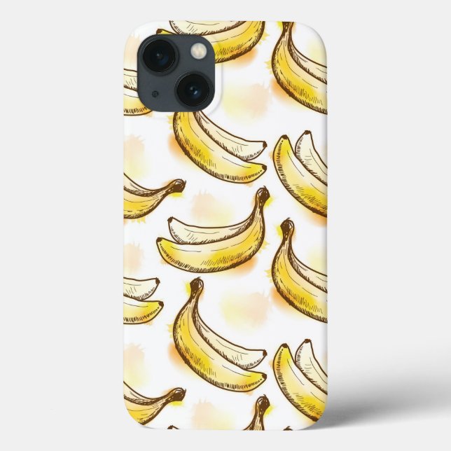 Funda De Case-Mate Para iPhone Patrón con banana (Reverso)