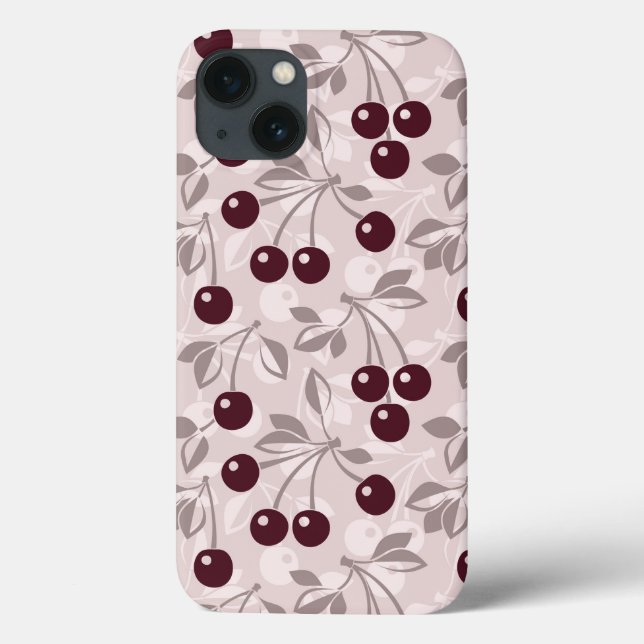Funda De Case-Mate Para iPhone Patrón con cerezas 2 (Reverso)