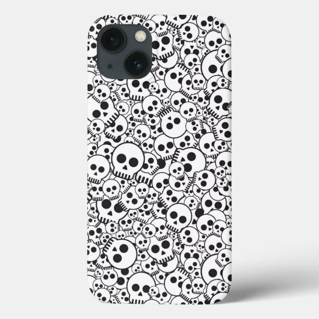 Funda De Case-Mate Para iPhone Patrón con cráneos (Reverso)