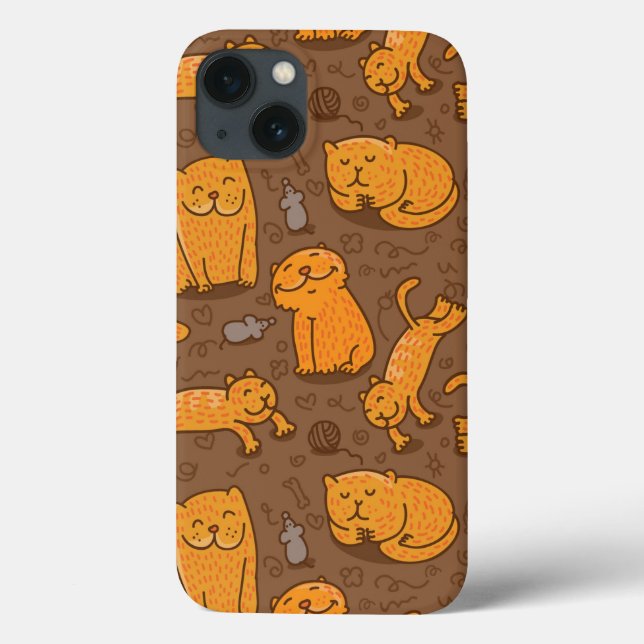Funda De Case-Mate Para iPhone Patrón con gatos (Reverso)