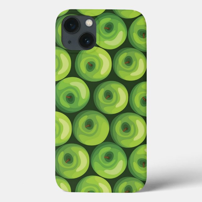 Funda De Case-Mate Para iPhone Patrón con manzanas verdes (Reverso)