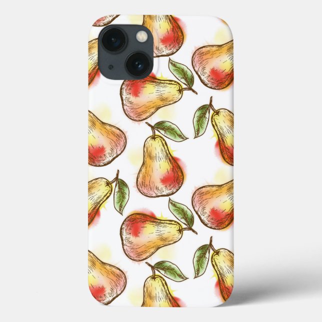 Funda De Case-Mate Para iPhone Patrón con pera (Reverso)