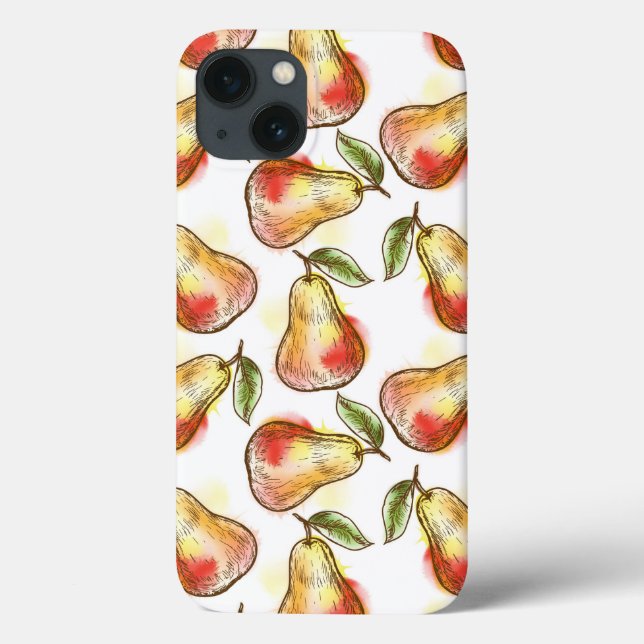 Funda De Case-Mate Para iPhone Patrón con pera (Reverso)