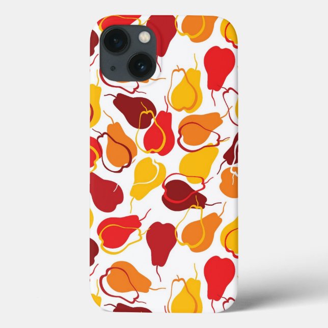Funda De Case-Mate Para iPhone Patrón con peras (Reverso)