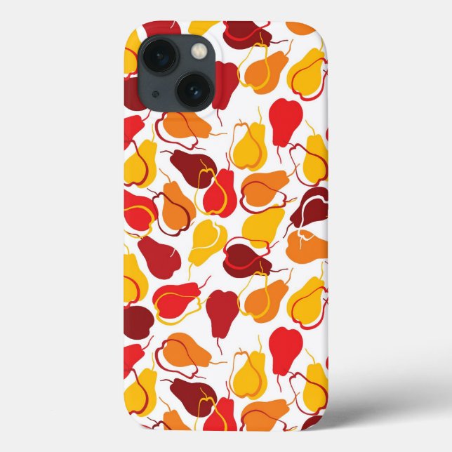 Funda De Case-Mate Para iPhone Patrón con peras (Reverso)