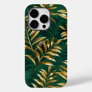 Funda Para iPhone 14 Pro De Case-Mate Patrón continuo con helechos dorados