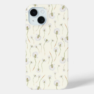 Funda Para iPhone 15 Patrón continuo de flores de diente de león en acu