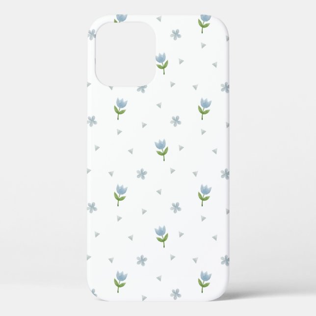 Funda De Case-Mate Para iPhone Patrón continuo de flores en acuarela (Reverso )
