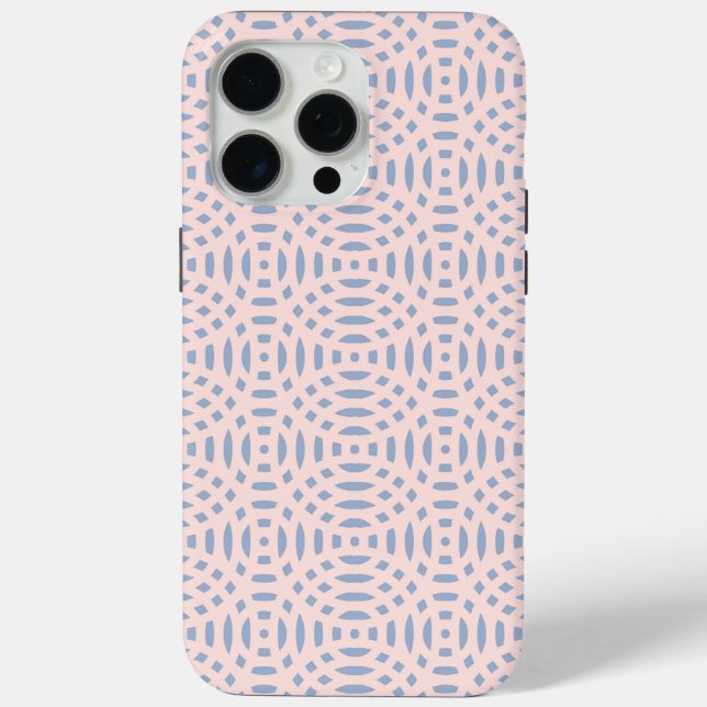 Funda De Case-Mate Para iPhone patrón continuo de formas circulares (Reverso )