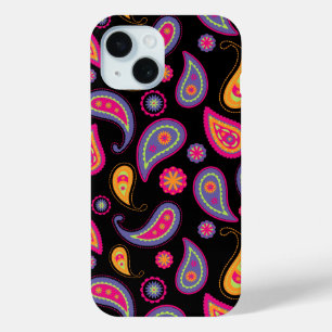 Funda Para iPhone 15 Patrón continuo de Paisley colorido