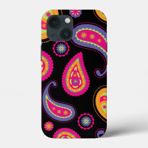 Funda Para iPhone 13 Mini Patrón continuo de Paisley colorido