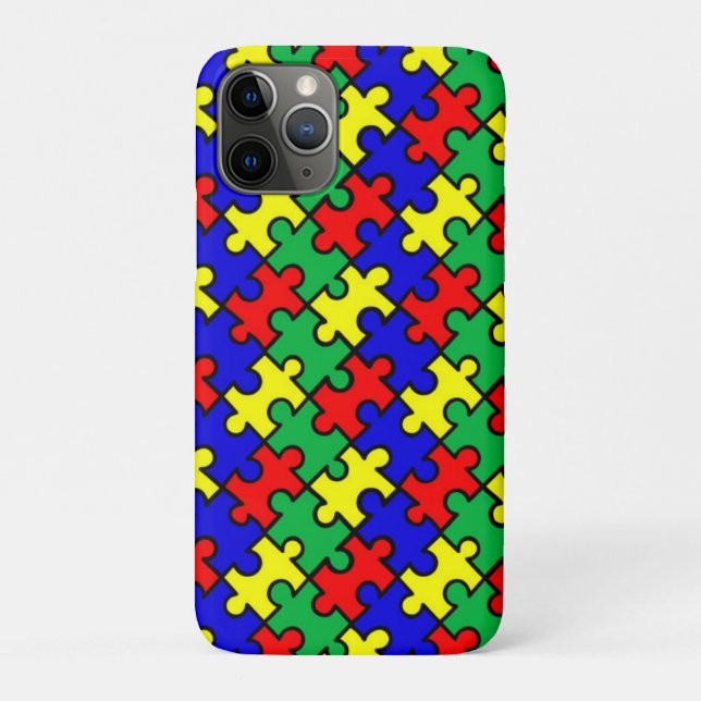 Funda De Case-Mate Para iPhone Patrón continuo de rompecabezas (Reverso)