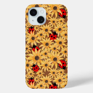 Funda Para iPhone 15 Patrón continuo de Susana de ojos negros y mariqui