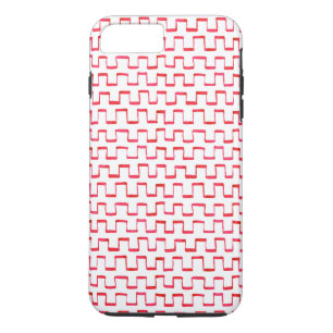 Funda Para iPhone 8 Plus/7 Plus Patrón Crenelado de Gouache Rojo