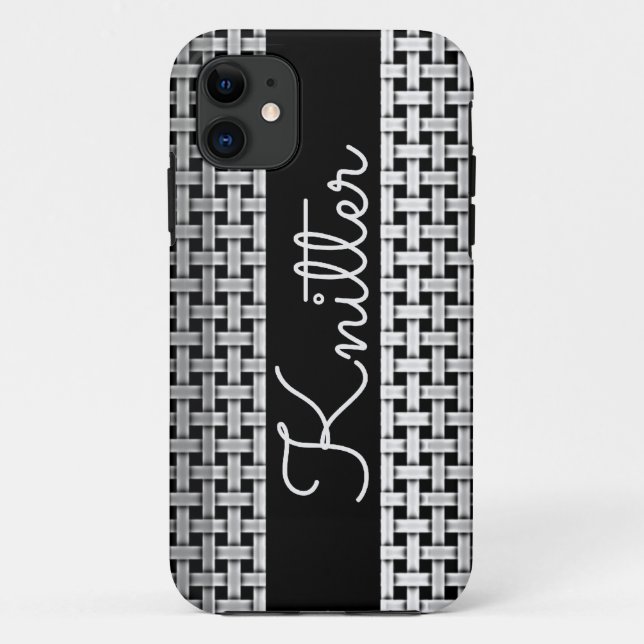 Funda De Case-Mate Para iPhone Patrón cromado de punto (Reverso)