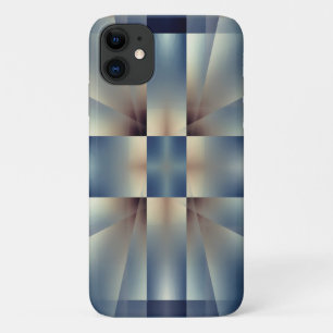 Funda Para iPhone 11 Patrón cruzado azul abstracto