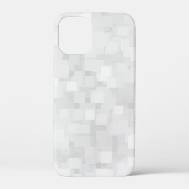 Funda De Case-Mate Para iPhone Patrón cuadrado blanco moderno (Reverso )