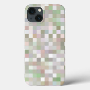 Funda Para iPhone 13 Patrón cuadrado de color pastel
