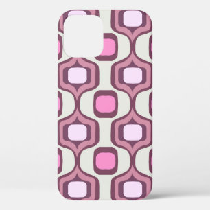 Funda Para iPhone 12 Patrón cuadrado geométrico con mano retro mínimo