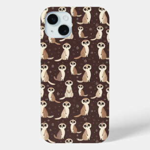 Funda Para iPhone 15 Mini Patrón Cute Meerkat
